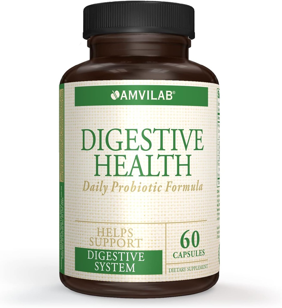 Digestieve Health Supplement,Daily Probiotic 7 Miljard CFUs per Capsule5 Essential Strains Inclusief Lactobacillus GG. Ondersteunt Intestinal en Immune Health. 60 capsules