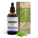Secrets de la tribu de la teinture de laitue sauvage Extrait sans alcool, USDA Laitue sauvage biologique (Lactuca virosa) Herbe séchée (4 FL OZ)