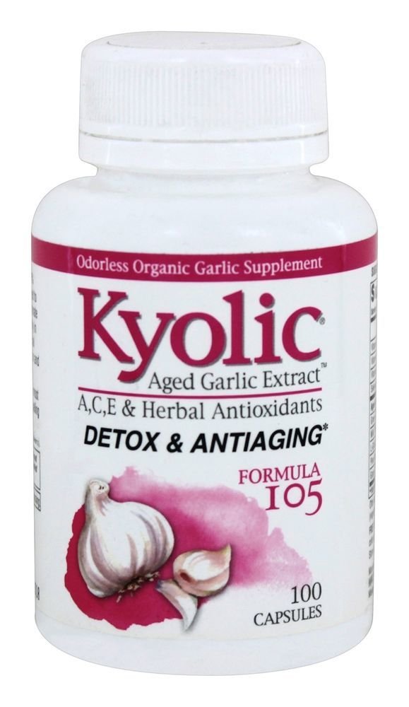 Extrait d'ail kyolique vieilli Formule 105, Detox et anti-âge, 100 capsules (paquetage mai Vary)