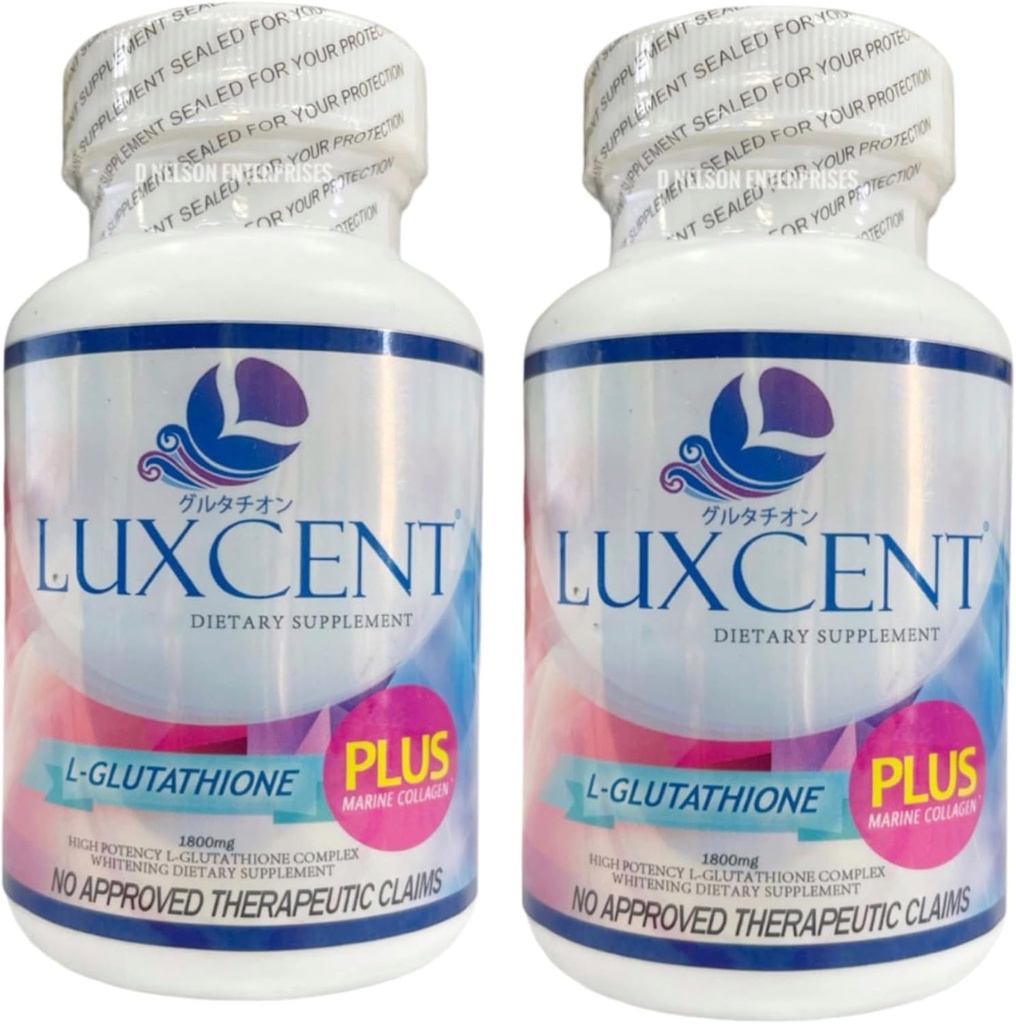 Generieke 2 Flessen Luxe Glutathion Plus Capsules 1800mg, 60 Tellen