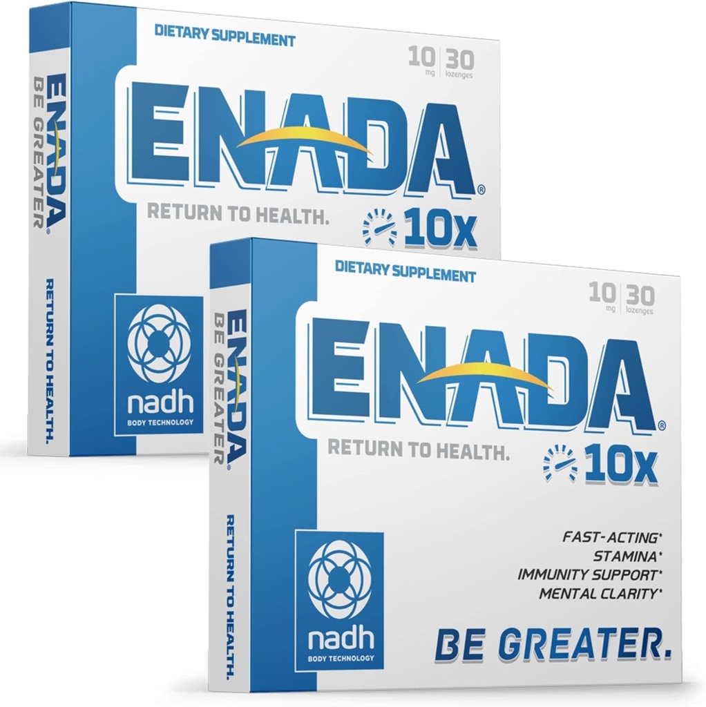 ENADA 10X NADH Supplement met snelle acting formule voor Active Lifestyle 