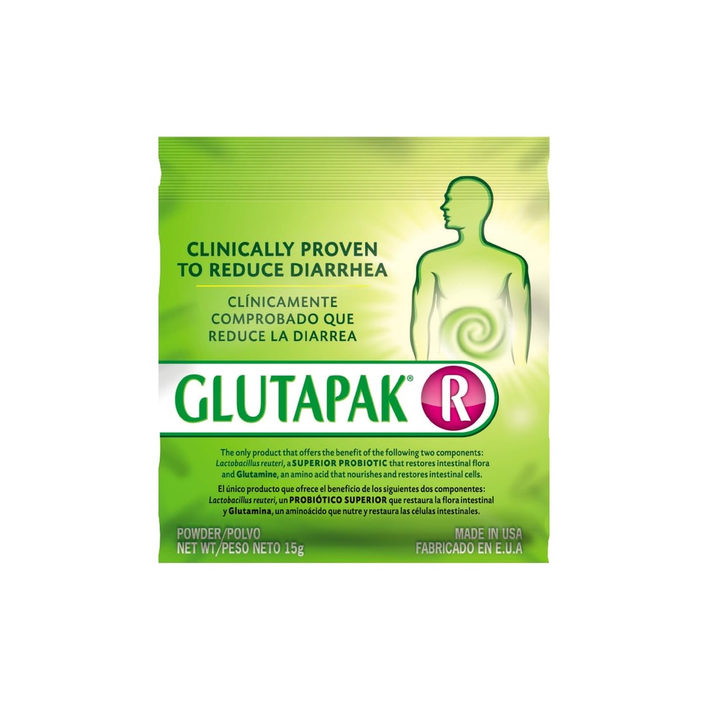 Poudre digestive pour la santé avec L-Glutamine & Lactobacillus reuteri – Supporte la barrière de Gut, Microbiome Balance & Nutrient Absorption – 15g Sachets, 3-Pack, sans gluten et sans lactose