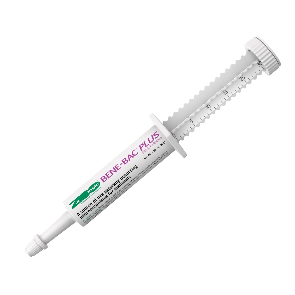 Pet-Ag Zoologic Bene-Bac Plus Mammal Gel - 30 gm Spuit - FOS & Probiotica voor honden, katten, exotische en wilde zoogdieren