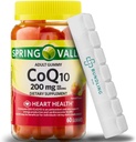 Spring Valley CoQ10 200mg Gummies, complément alimentaire, 60 Comte 7 Jours Organisateur Pill Inclus - 1 Pack
