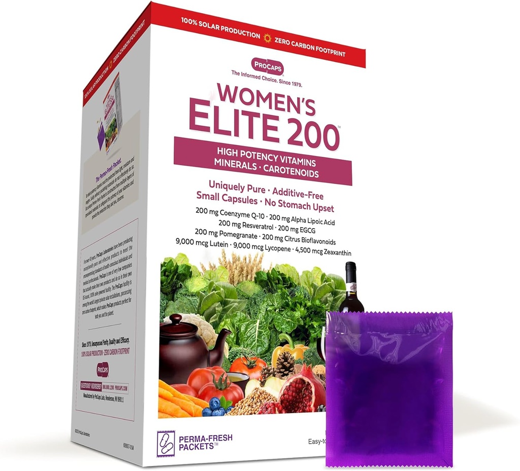 ANDREW LESSMAN Multivitamine - Vrouwen Elite-200 30 Packets - Krachtige voedingsstoffen Plus 200mg Elke Co-enzym Q10, Alpha Lipoïnezuur, Resveratrol, EGCG, Granaatappel, Citrus Bioflavonoïden. Geen additieven