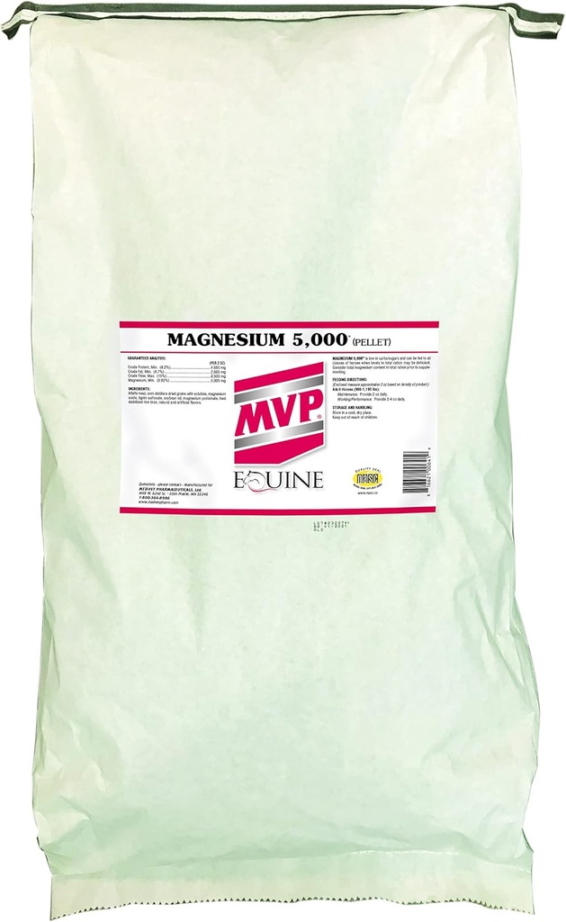 MVP Magnesium 5.000 (50lb zak) Kalmeren/Metabolisme/Muscle functie Ondersteuning voor paarden