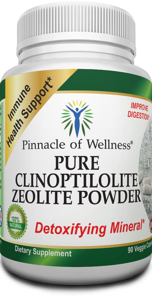 Pure Clinoptilolite Zeolite Powder – Detox Cleanse Dietary Supplement – 90 Capsules