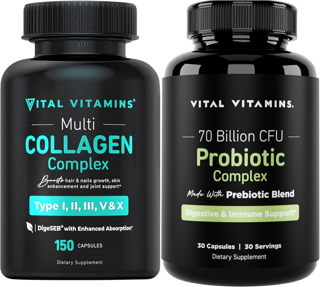 Vitale vitamines Multicollagen Capsules + Probiotisch complex
