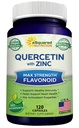 aSquared Nutrition Quercetin 1000mg met zinksupplement - 120 Capsules - quercetine Dihydraat met zwarte vlierbessen en zink - Max sterkte poeder complexe pillen om te helpen verbeteren Immuunrespons