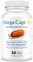 Omega Caps HP Snip Tips voor Katten en Kleine Honden Hoge Potentie EPA en DHA Maximale biologische beschikbaarheid Visolie Supplement Vet Geformuleerd in de VS huidjas Joint en Heart Health 60 Capsules