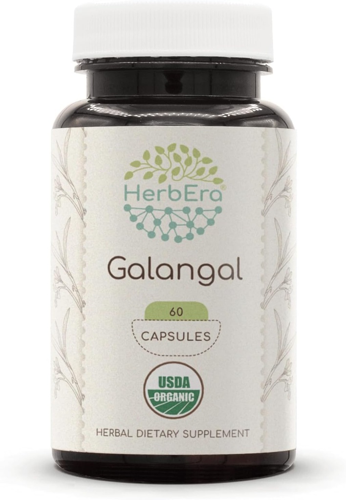 HerbEra Galangal USDA Biologische 60 Capsules 