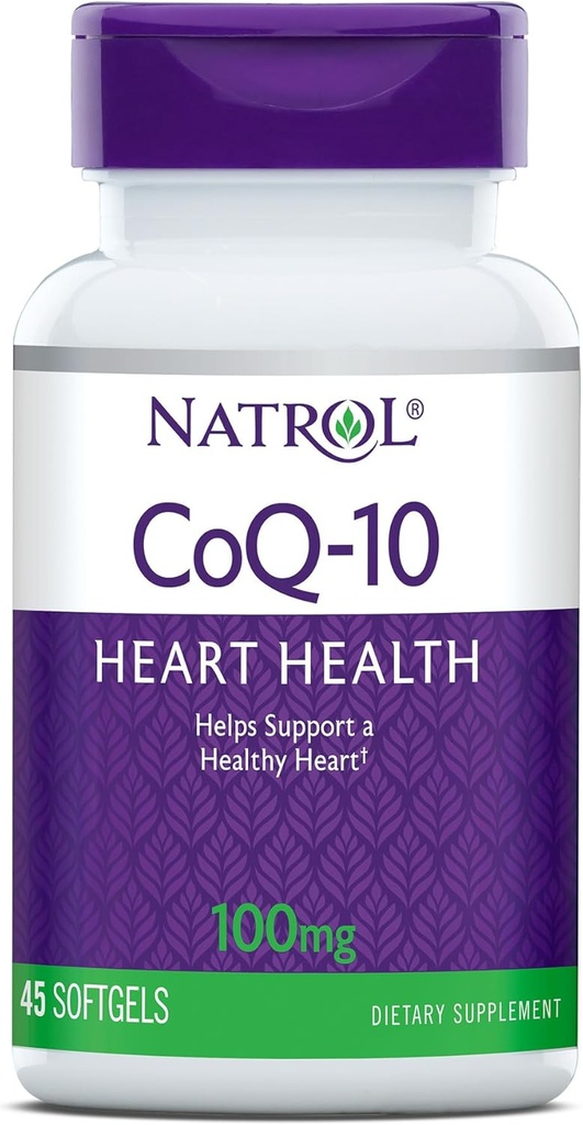 Natrol, CoQ-10 Softgels, Heart Health Dietary Supplement, 100 mg, 45 Tellen