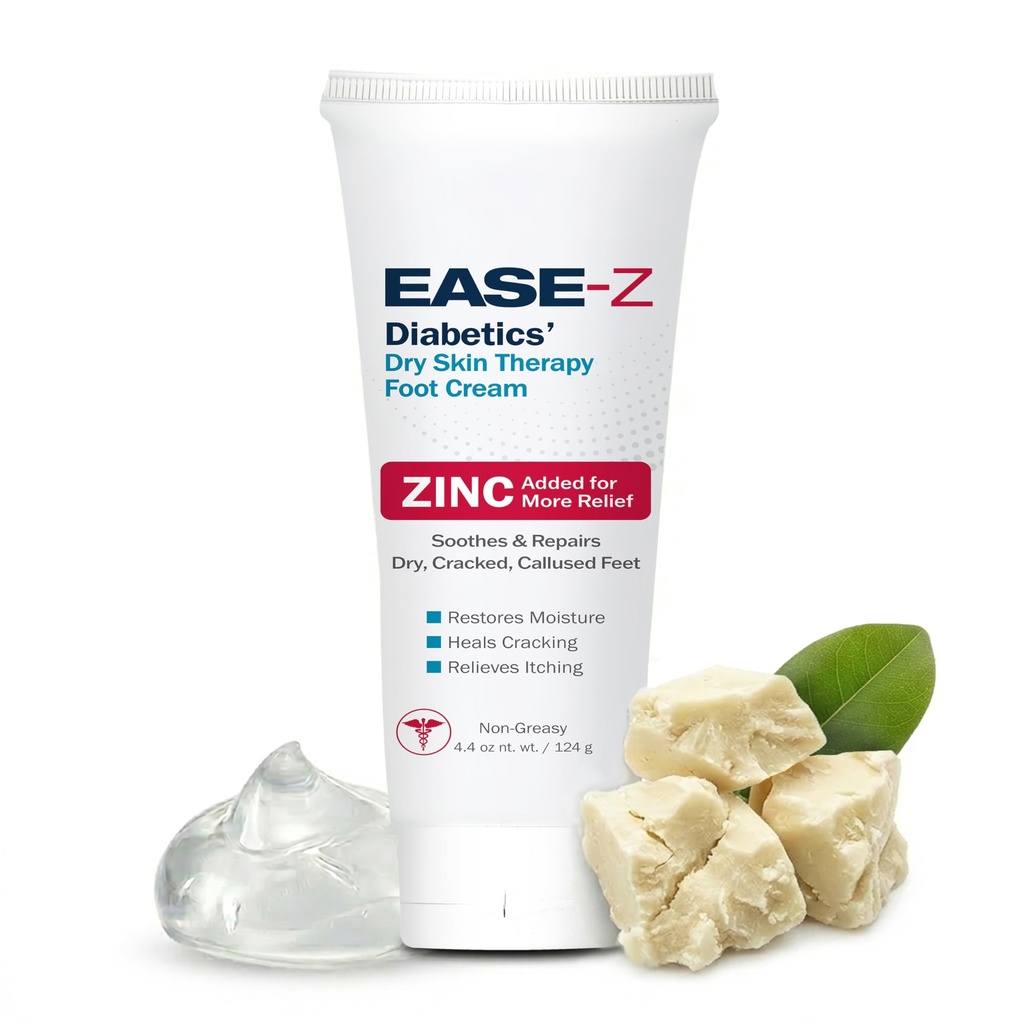 Crème diabétique aux pieds. Ingrédients éprouvés cliniquement et ZINC Relieve Dry, Cracked, Callused Feet and Hands. Apaisez la douleur et la brûlure. Le beurre de karité hydrate. A action rapide, longue durée. 4.4 oz.