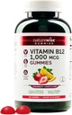NatureWise Vitamin B12 Gummies for Adults, 1000 mcg - Aardbei Citroensmaak - Ondersteunt dagelijkse energie, geestelijke helderheid, cognitieve functie - Veganistisch, Glutenvrij, Non-GMO - 180 Tellen[3-maand levering]