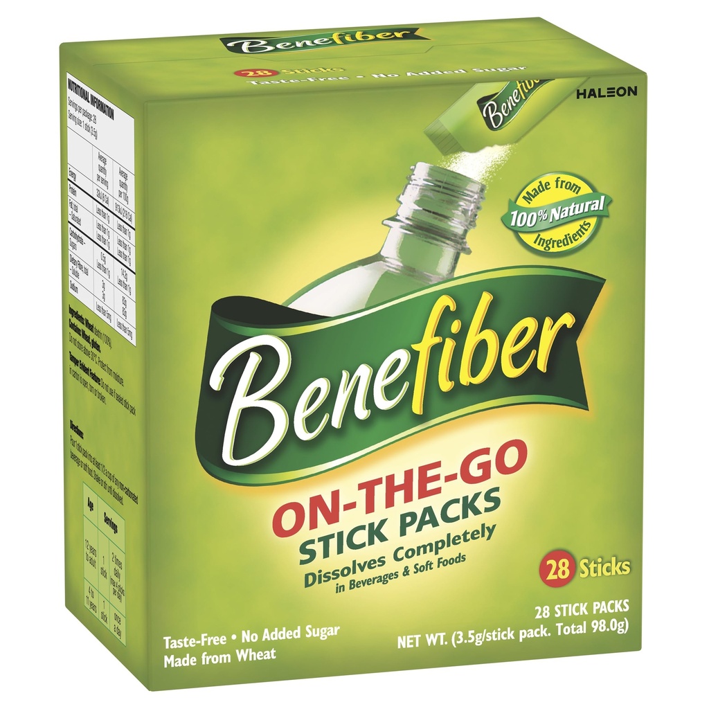 Benefiber natuurlijke vezels supplement on-The-Go Stick 28 Pack