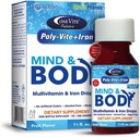 Poly-Vite+Iron Multivitamine IJzerdruppels voor baby's & peuters Ondersteunt Sterke Groei, Hersenontwikkeling, Immuun Gezondheid Geen Kunstmatige Kleuren, Glutenvrije, 50ml Dropper Fles door One Vite