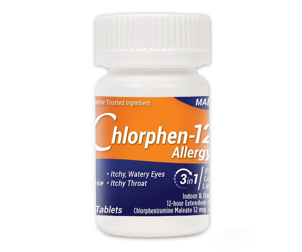 Chlorfeniramine Maleate Extended Release, 12 Mg , 60 tabletten