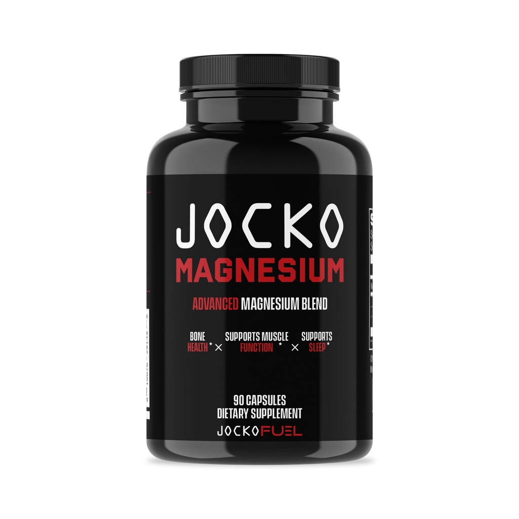 Jocko Fuel Magnesium Complex Supplement - Magnesium Glycinate, Citrate, & Taurate Capsules Dieetsupplement voor spierherstel en ontspannen, hart, nerve, botondersteuning, & Slaap 30-Day Supply