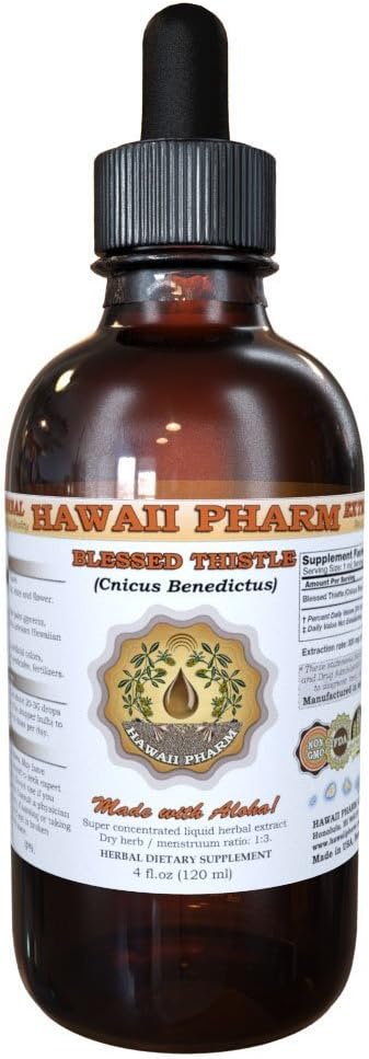 Gezegend Thistle Liquid Extract, Biologische Gezegende Thistle (Cnicus benedictus) Tinctuur Supplement 4 oz