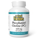 Natuurlijke factoren - Fosfatidyl Choline (PC) 420mg, Ondersteunt gezonde leverfunctie, 90 Zachte Gels