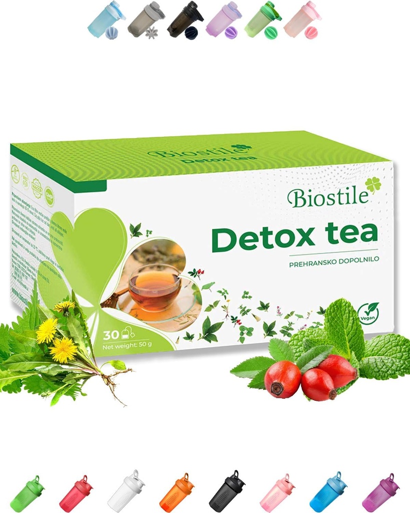 Natrual Detox Tea for Gut,Liver & Whole Body,11 Kruidenmix voor Maag Flatulentie Relief,Digestief Tract Detoxification,Optimaal Intestinaal Transit,30 Individuele Sachets(1 Box)