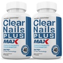 Justified Laboratories (2 Pack) Clear Nails Plus Max Pillen 40 Miljard CFU Probiotic ondersteunt sterke gezonde haarhuid Nails 120 Capsules