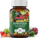 Super groen en rood Dagelijkse vruchten en groenten Supplement: USDA Biologische Superfood Greens Supplement, Cruciferige plantaardige Capsules, Plantaardige Supplementen voor Volwassenen Energie, Immuniteit, Gut Health 120ct