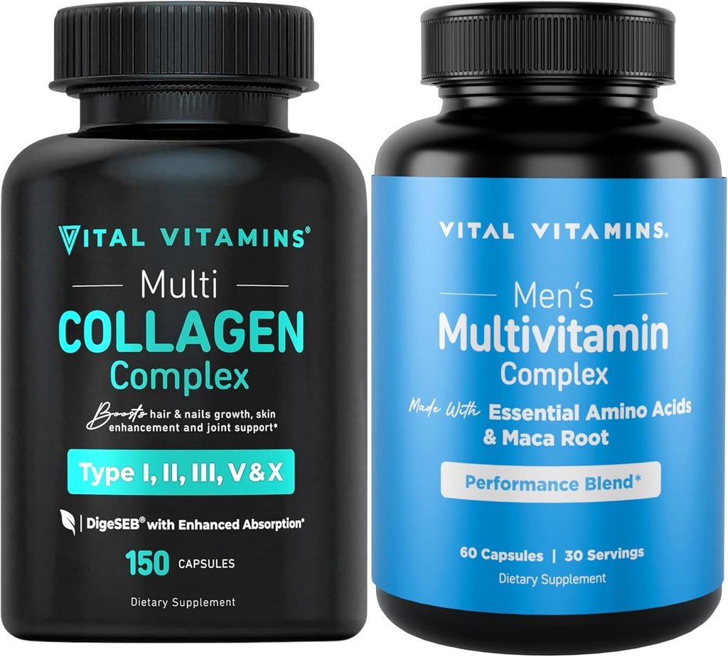 Vitale vitamines Multicollagen Capsules + Mannen Multivitaminen