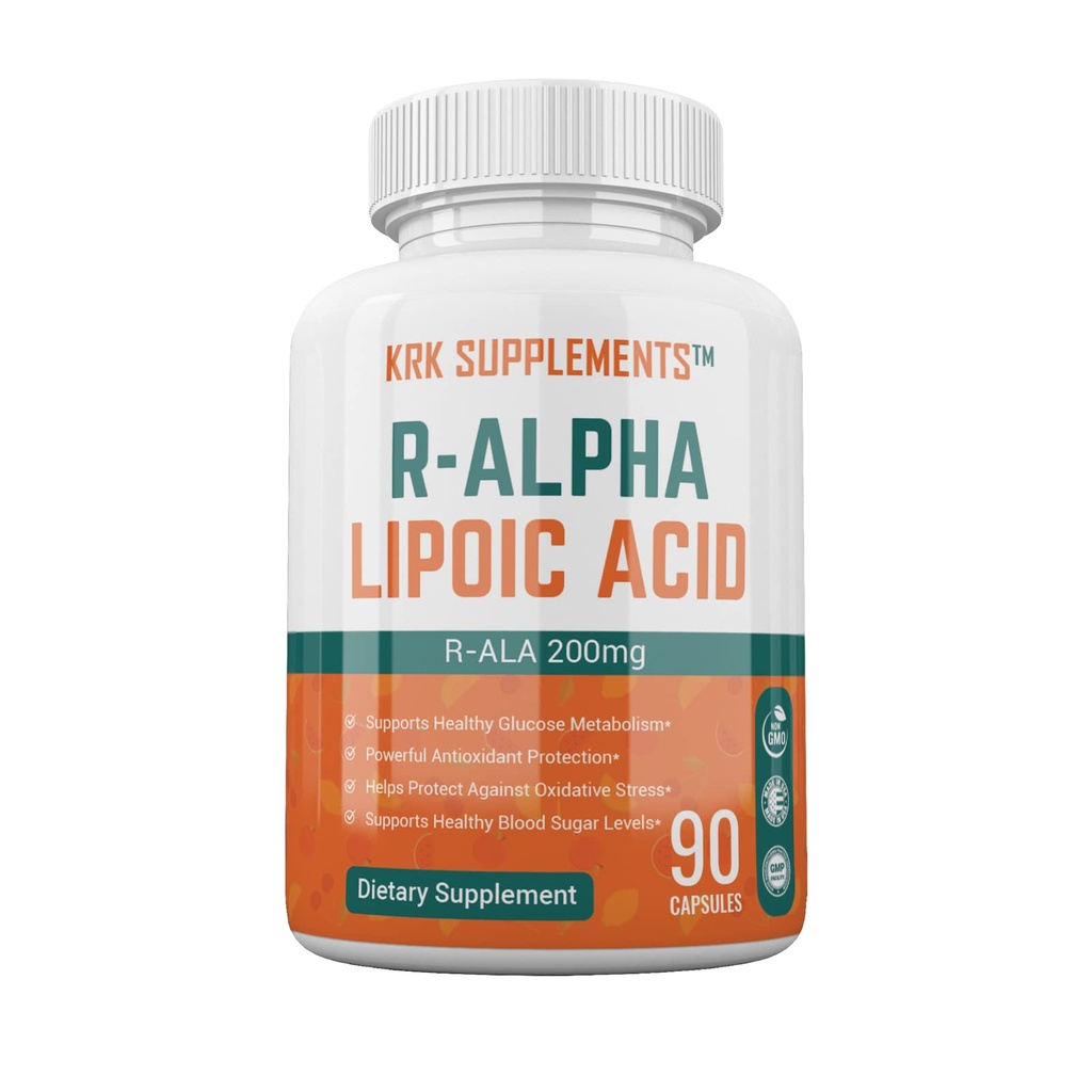 1 Fles R-ALA R-Alfa Lipoïnezuur 200mg 90 Capsules