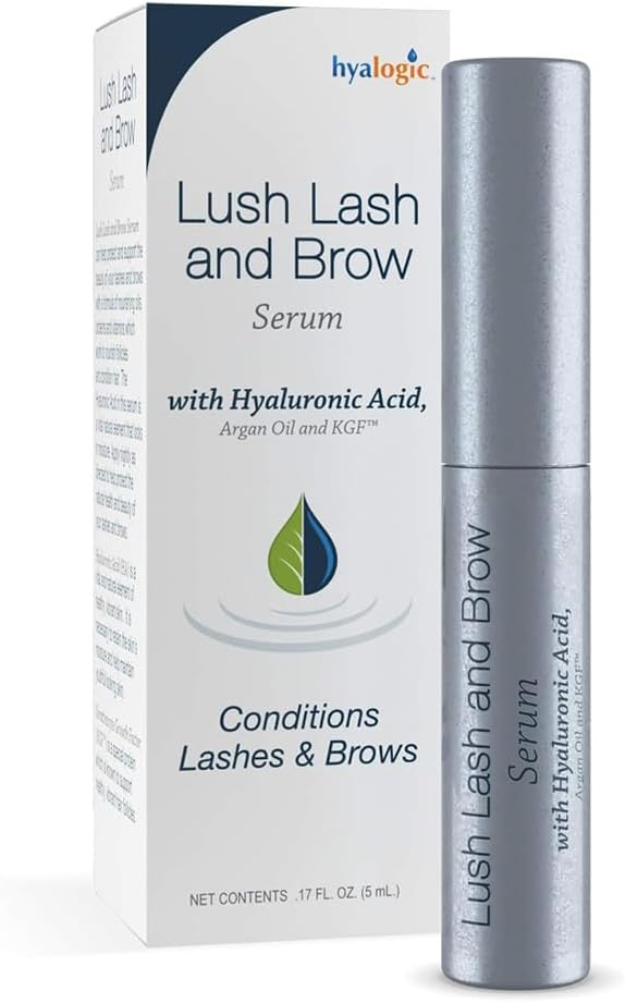 Hyalogische HA Lush Lash en Brow Serum met hyaluronzuur, arganolie en KGFTM voor wimpers en wenkbrauwen Conditionering - 0,17 Ounce