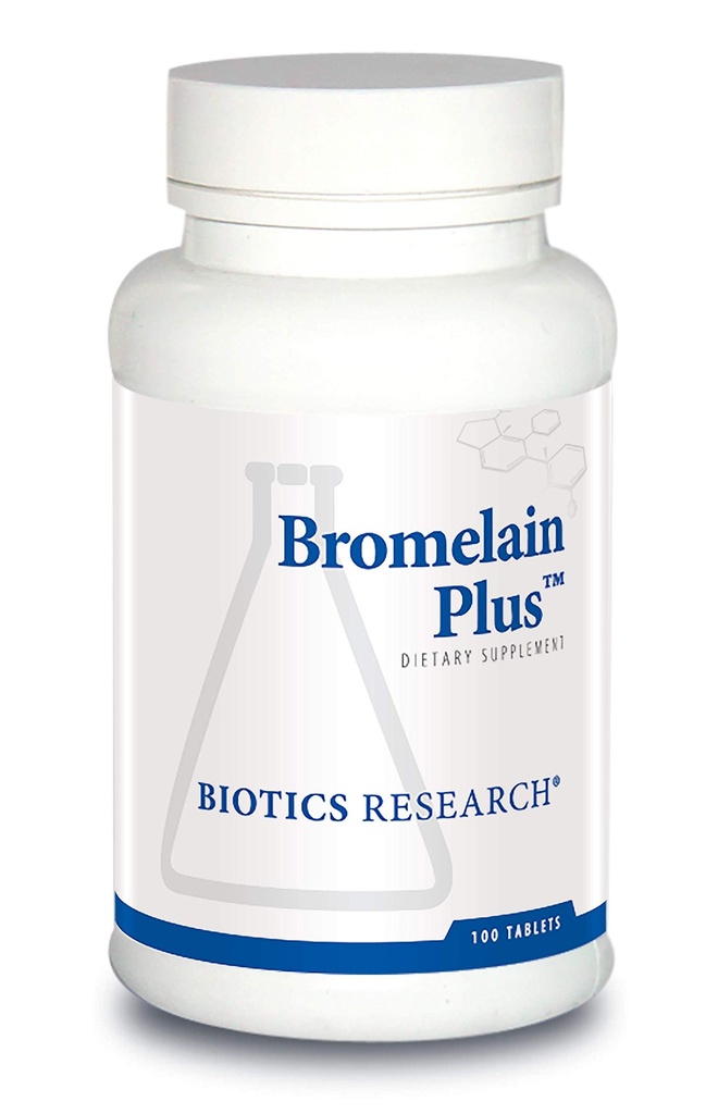 Biotics Research Bromelain Plus Lactose Free Dairy Free Digestief Ondersteuning, Ondersteunt gezonde en evenwichtige Fysiologische Wegen, Spierontspanning en Comfort, Bromelain 2500 MCU g, Papain 100 Tablets