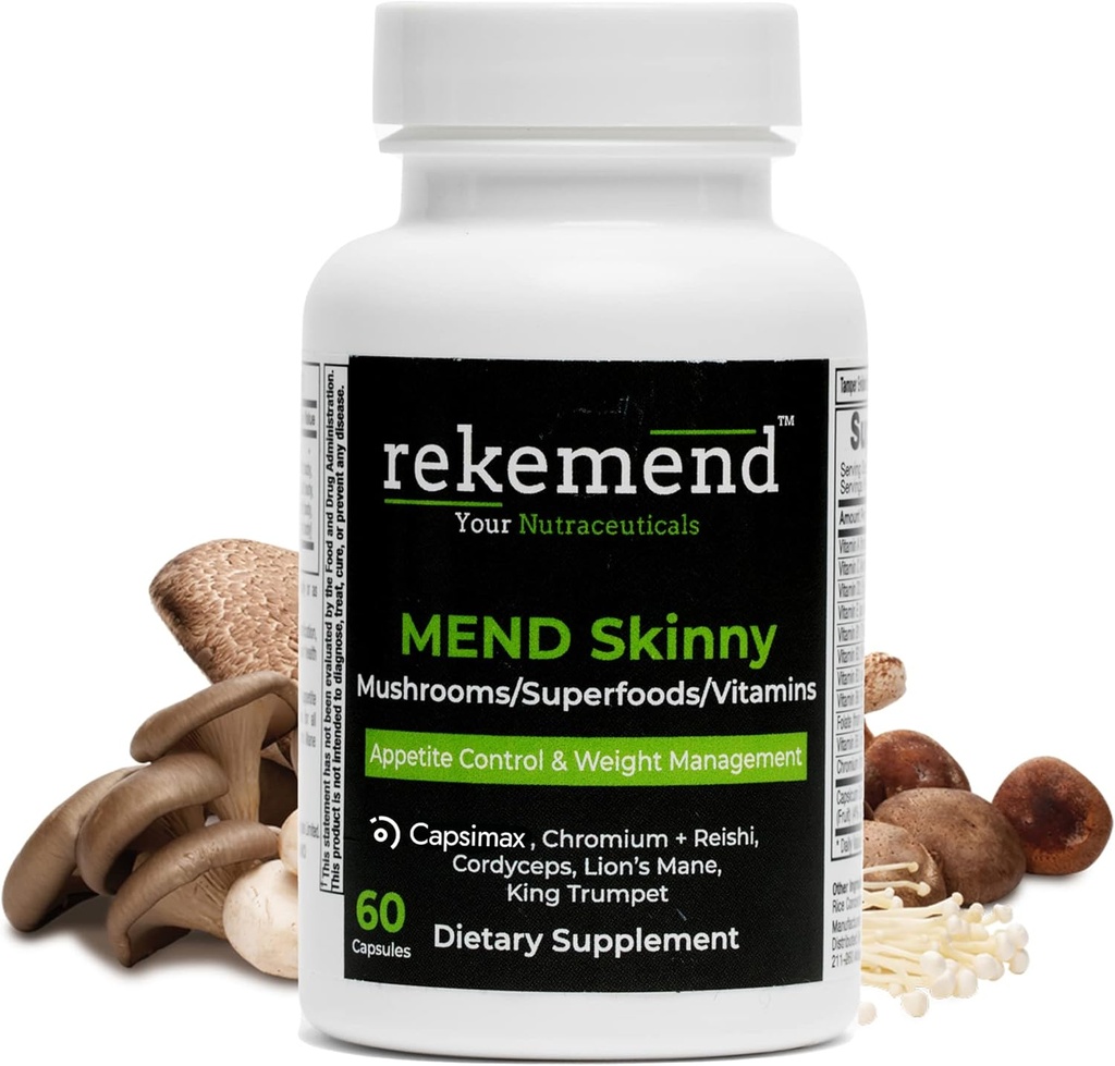 Eetbare Suppressant voor gewichtsverlies - Vegan Non-GMO Natuurlijke paddo gebaseerd gewichtsverlies supplement - 60 capsules
