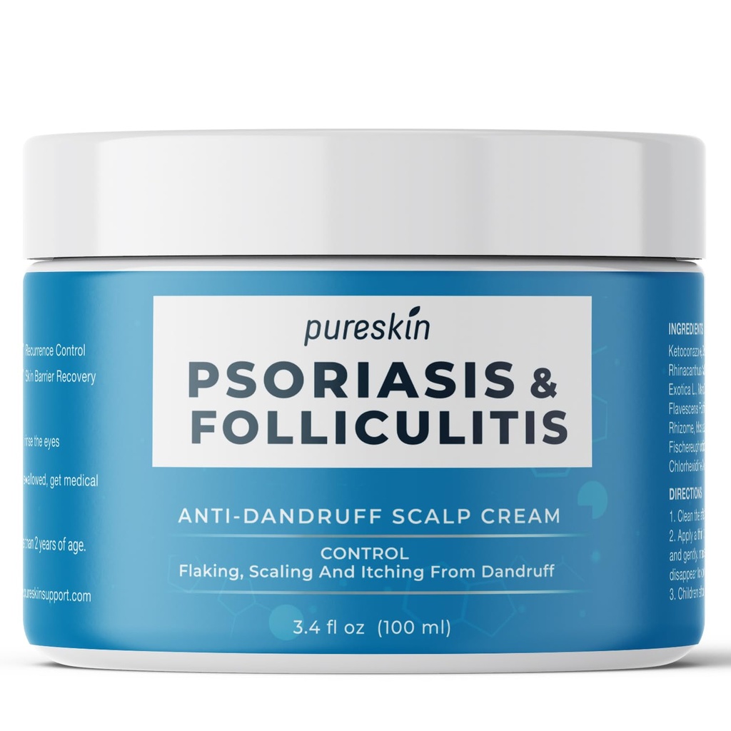Scalp Soothing Cream for Flaking Skin, Temporary Relief of The Look of Dry Red Skin, 100ml