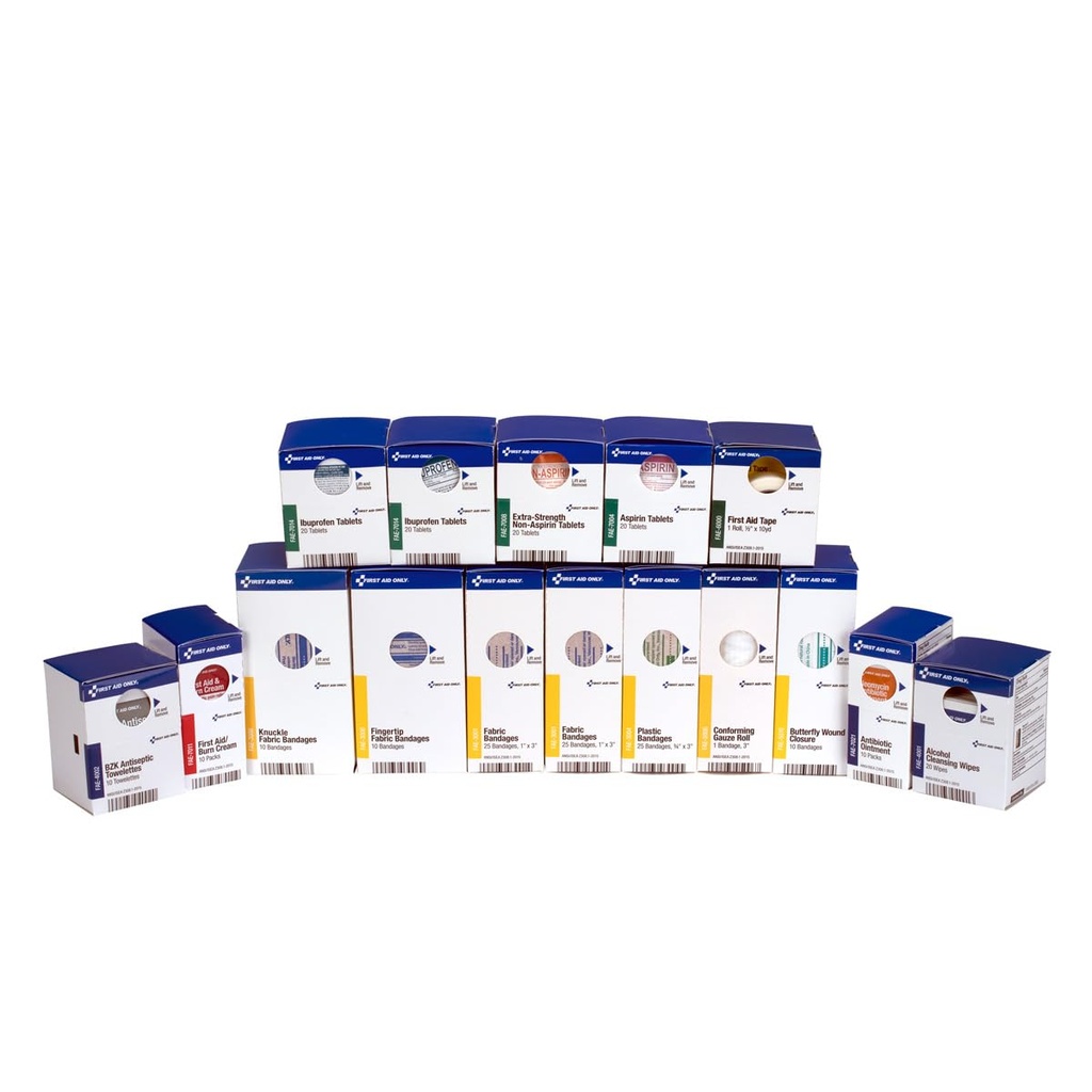 Eerste hulp Alleen 700002 SmartCompliance 50-Person First Aid Kit Refill Supplies for Business, Worksite, and Home, 237 Pieces
