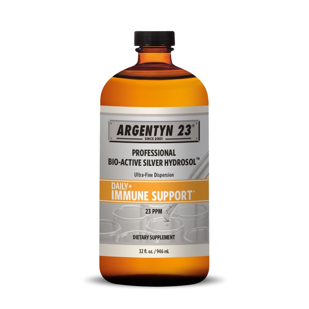 Argentyn 23 Professionele Immuunondersteuning - Colloïdaal Silver, Bio-Active Silver Hydrosol, 23 ppm, Liquid Twist Top, 32 Fl Oz (946 ml)