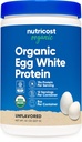 Nutricost poudre de protéines blanches d'oeufs biologiques 8 oz (non aromatisé) - 15 grammes de protéines par portion, sans OGM, sans gluten
