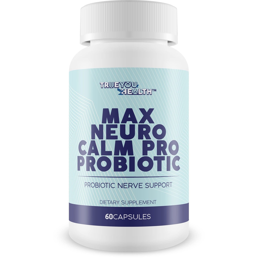 Max Neuro Calm Pro Probiotic - Probiotic Zenuw Support - 40 miljard CFU Premium Formula - Ondersteuning Mood - Hulp Verbeterde Zenuwgezondheid - Ondersteuning Gut Health - Ondersteuning Natuurlijke Immuunfunctie