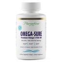 Herbes paradisiaques Oméga-Sure, Oméga-3 Concentré, Huile de poisson premium, DHA, EPA, végétalien, non OGM, sans gluten, 60 softgels végétariens de dénombrement