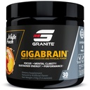 Granite Nutrition GigaBrain Nootropic Energy Powder – Cereboost, Alpha-GPC & ElevATP – Supplément de focalisation cognitive pour l'énergie et la performance durables – Pêche blanche, 30 portions