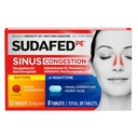 Journée de congestion du sinus de PE Sudafed + nuit maximum de force Décongestionnant et antihistaminique Comprimés avec HCl Phénylephrine & Diphenhydramine HCl, aide la pression et la congestion Nasal & Sinus, 20 ct