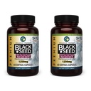 Verbazingwekkende kruiden Premium Black Seed Oil Capsules - Hoge potentie, koud geperste Nigella Sativa Aids in Digestive Health, Immune Support & Hersenfunctie - 60 Tel, 1250mg (pakket van 2)