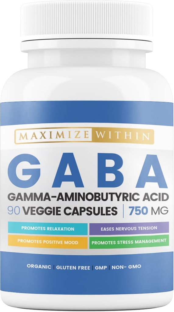 Maximum Slim GABA (Gamma-Aminoboterzuur) 750 mg, Neurotransmitter Support