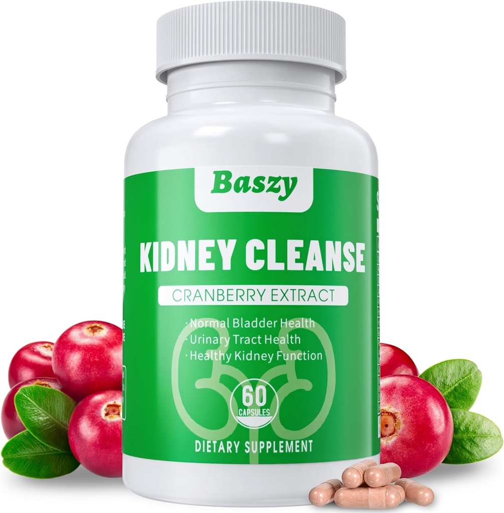 Nettoyage du rein Détox et réparation de l'extrait de canneberge de 50:1 Extra-résistance de l'extrait de canneberge de 22-en-1 Supplément pour la santé du rein Formule de soutien du rein pour la restauration du rein