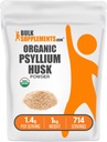 BulkSupplements.com Biologische Psyllium Husk Powder - Psyllium Husk Powder for Baking, Fiber Supplement - Glutenvrij, 1,4g per portie, 1kg (2,2 lbs) (Pack of 1)