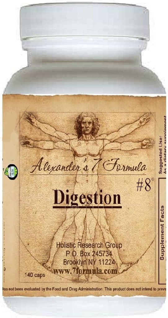 Vertering en maag #8 Formule Focus op Enzyme Production, Indigestie, Dyspepsie, Intestinale Ongemaken, Gassen, Colic, Heartburn. 30 dagen levering