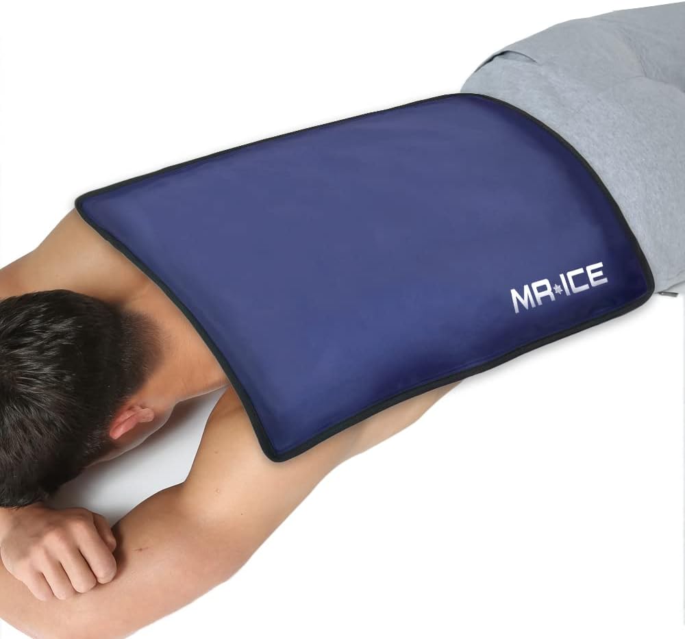Extra Large Ice Pack for Injuries Herbruikbaar - Gel Cold Pack Compress Therapy for Pain and Injuries of Back, Knie, Shoulder, Hip, Enkel, Neck, Elbow, Pols - Hot & Cold Therapy Gel Pack - 15" x 23,4"