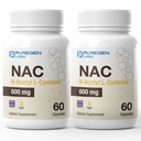Purigen Labs N-Acetyl-L-Cysteine (NAC) 600mg, Ondersteunt Immune, Respiratoire, Lever Gezondheid, NAC 600 mg, Krachtige antioxidant Ondersteuning, Free-radicals, Gemakkelijk te absorberen - Totaal 120 Veggie Capsules