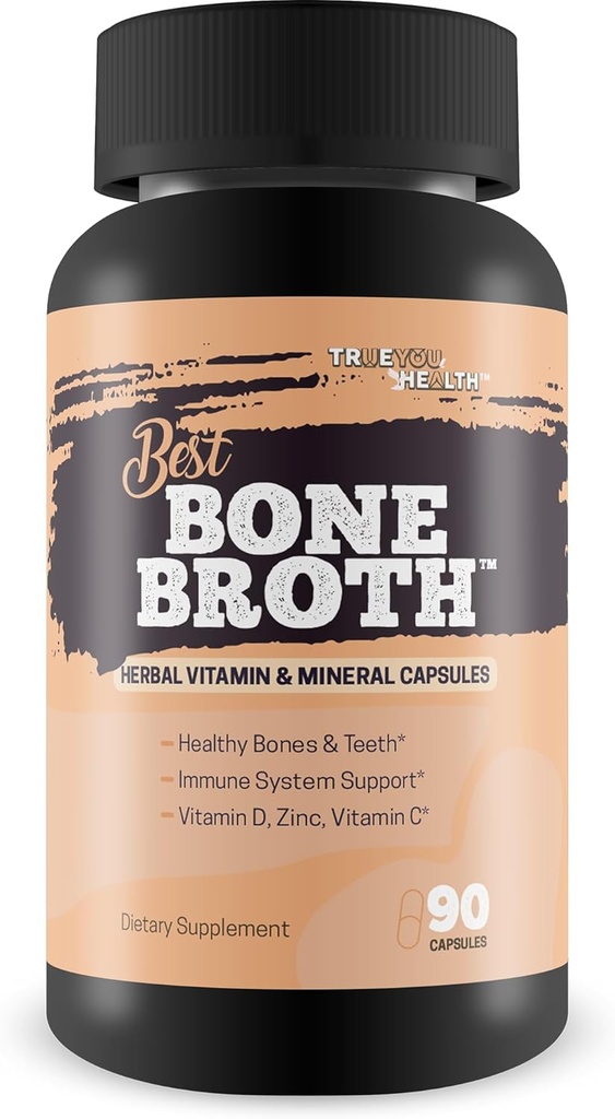 Best Bone Broth Capsules - Bone Health & Immunity Supplement - Bone Broth Powder Alternatieve Capsules - Bone Health Supplements Vrouwen Meer dan 50 & Bone Health Supplements voor mannen - Vitamine D Bone Health