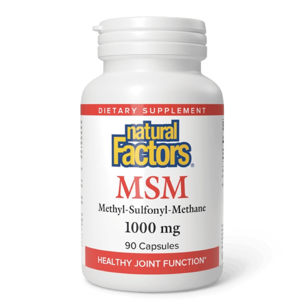 Natuurlijke factoren, MSM, ondersteunt gezonde gewrichten, haar, huid en nagels, 90 capsules