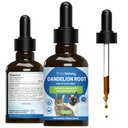 Pet Wellbeing Dandelion Root voor katten - Lever en hart gezondheid, spijsverteringsfunctie, bloedsuiker ondersteuning, Certified Organic - Veterinair-geformuleerd kruidensupplement 2 oz (59 ml)